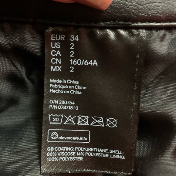 H&M Leather Mini Skirt - Picture 4 of 4
